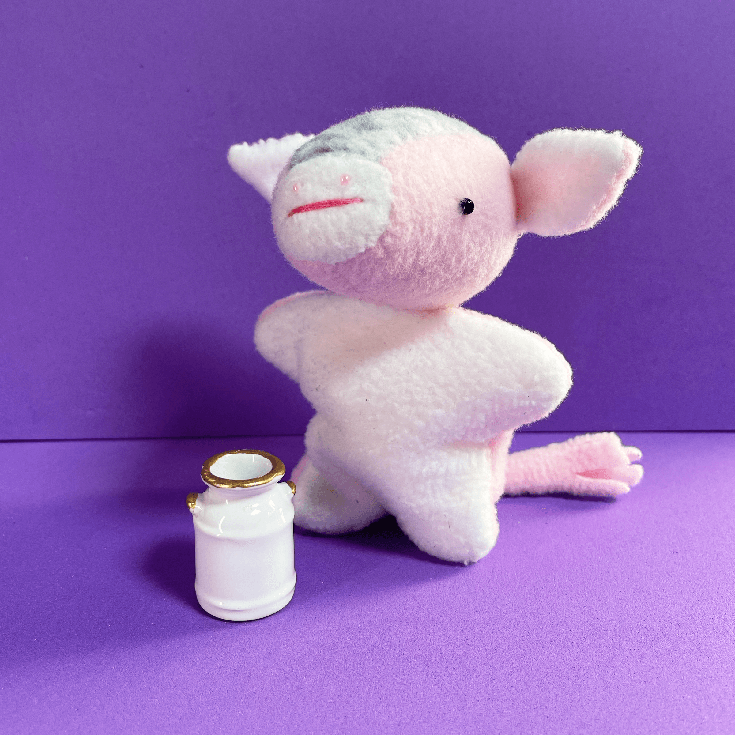Avery's handmade character Milk Mouse