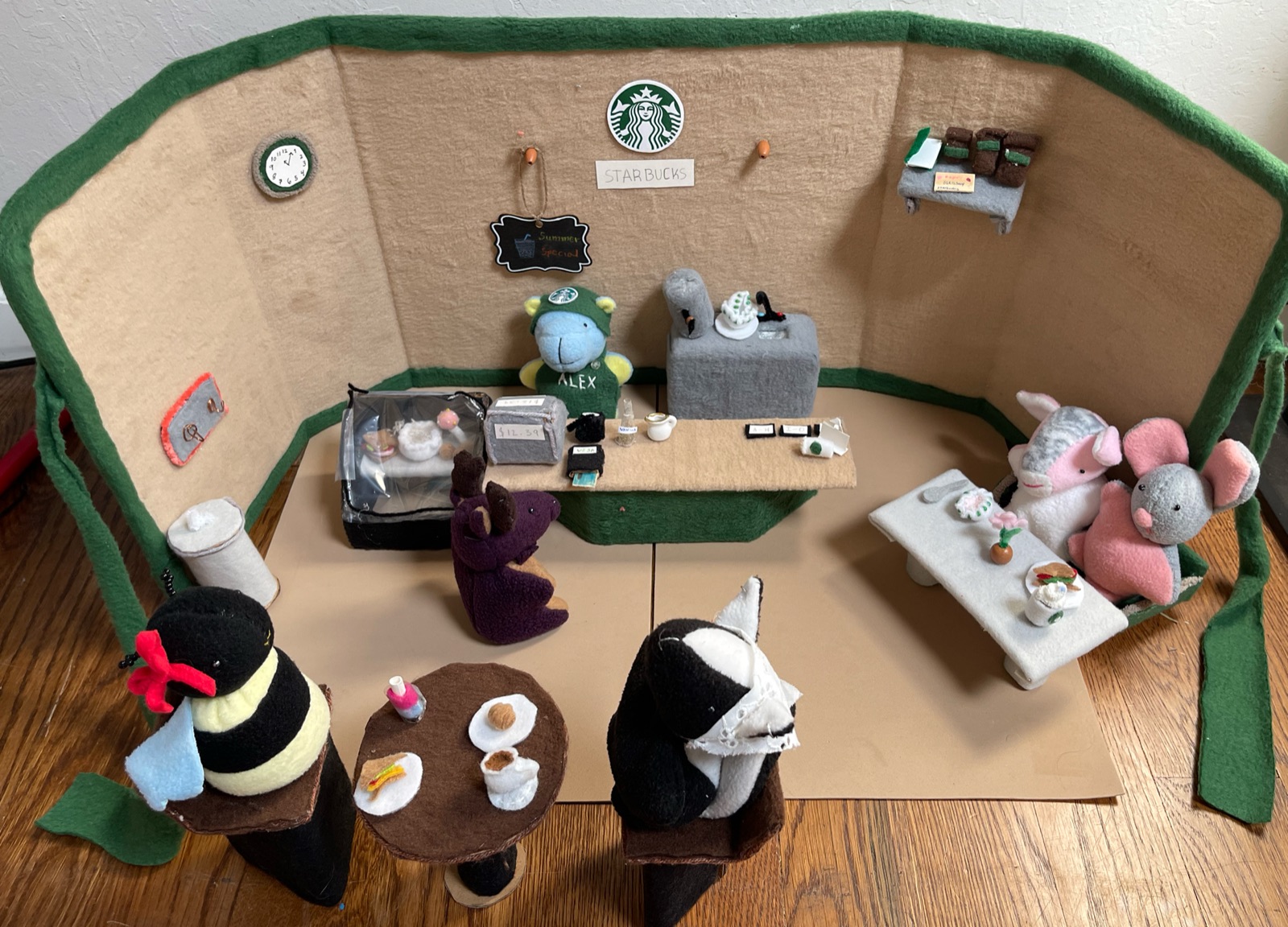 Avery's complete handmade miniature café collection